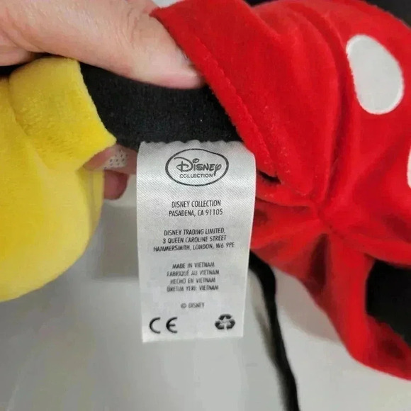 Disney Collection Medium Sized Red Yellow Black Classic Mickey Mouse Plush - Picture 10 of 10